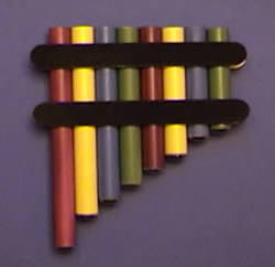 mulitcolored completed CPVC panpipe